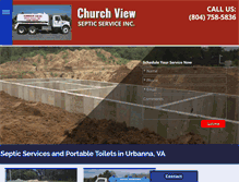 Tablet Screenshot of churchviewseptic.com